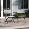 Emma and Oliver Ciel Set of Two Folding Bistro Chairs in PE Rattan with Metal Frames for Indoor and Outdoor Use